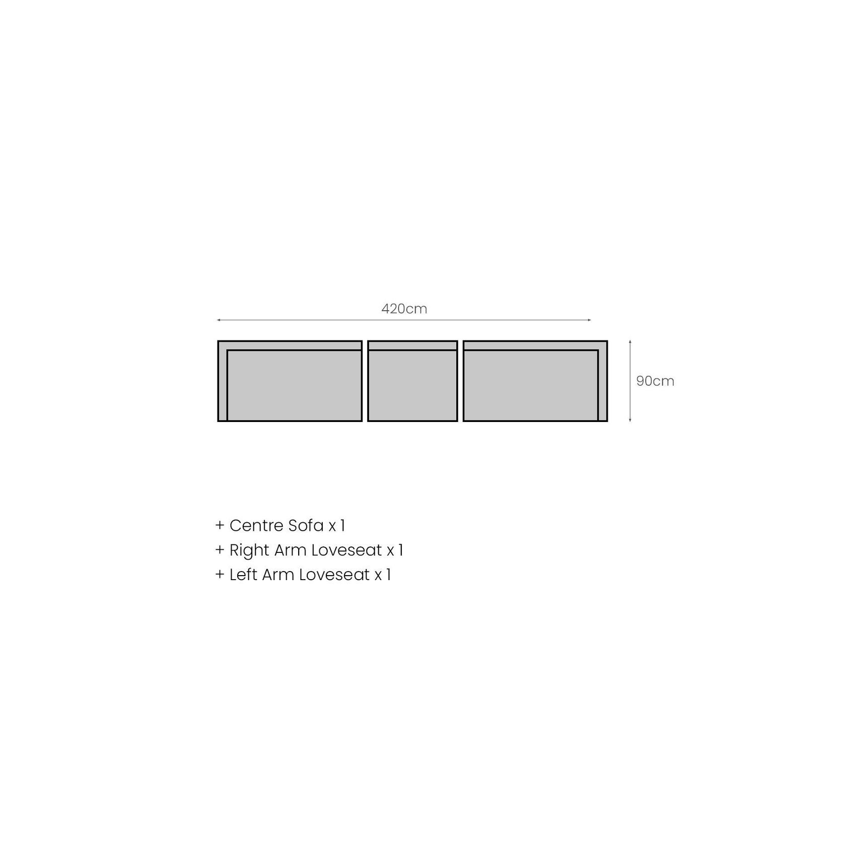 Ibis Outdoor Teak Left Arm Sofa gallery detail image