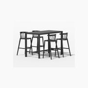 Stratus Table With Aria Chairs 5-Piece Outdoor Bar Set gallery detail image