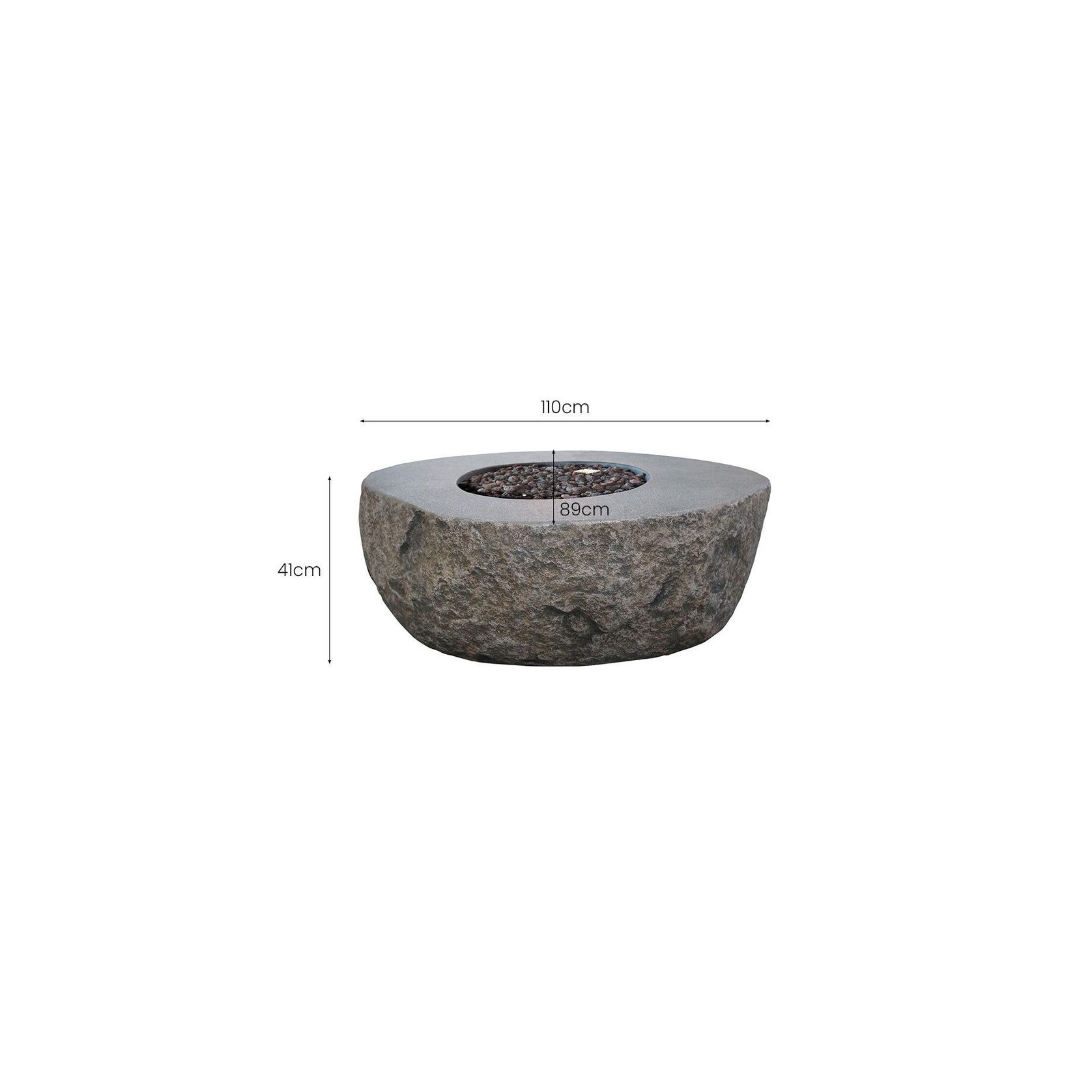 Boulder Outdoor Lpg Gas Fire Pit Table gallery detail image