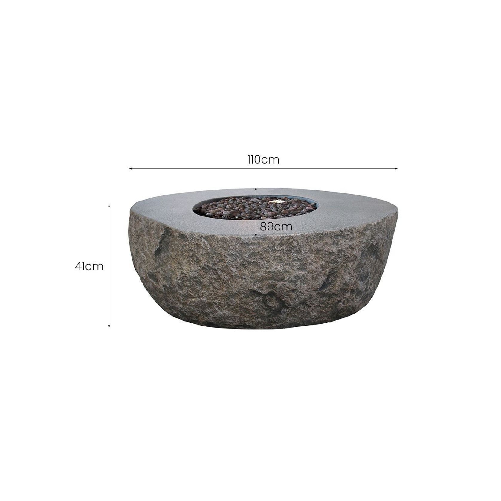Boulder Outdoor Lpg Gas Fire Pit Table gallery detail image