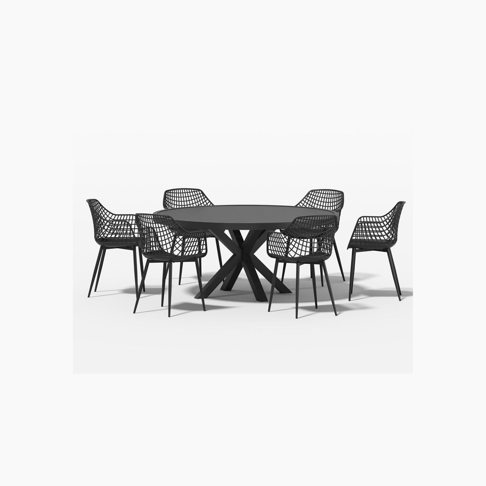 Dipper Table With Ava Chairs 7-Piece Outdoor Dining Set gallery detail image