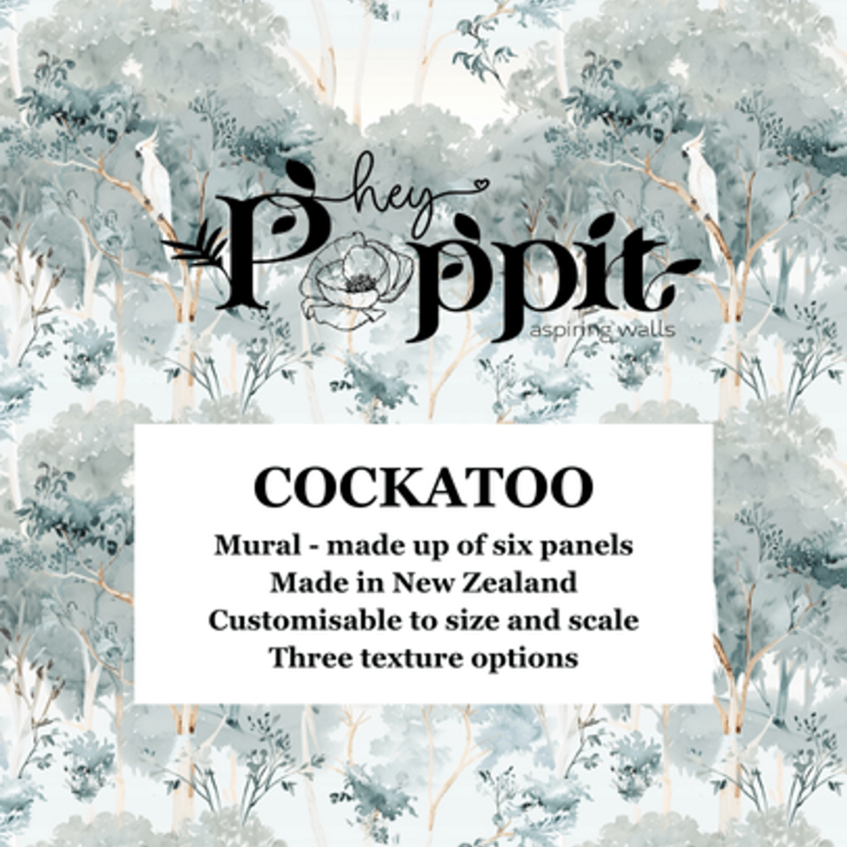 HEY POPPIT Wallpaper Pattern No - COCKATOO gallery detail image