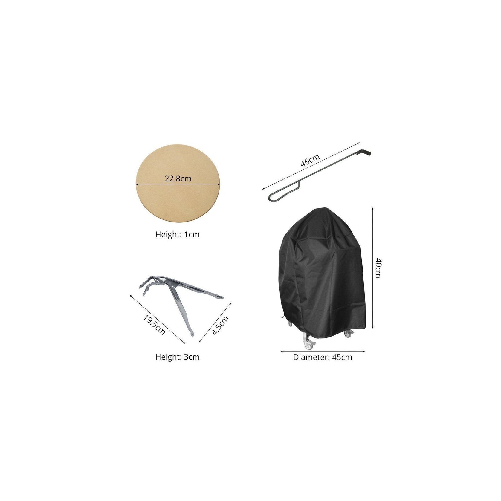 13 - Inch Kamado Ceramic Charcoal Grill With Bonus Accessory Pack gallery detail image