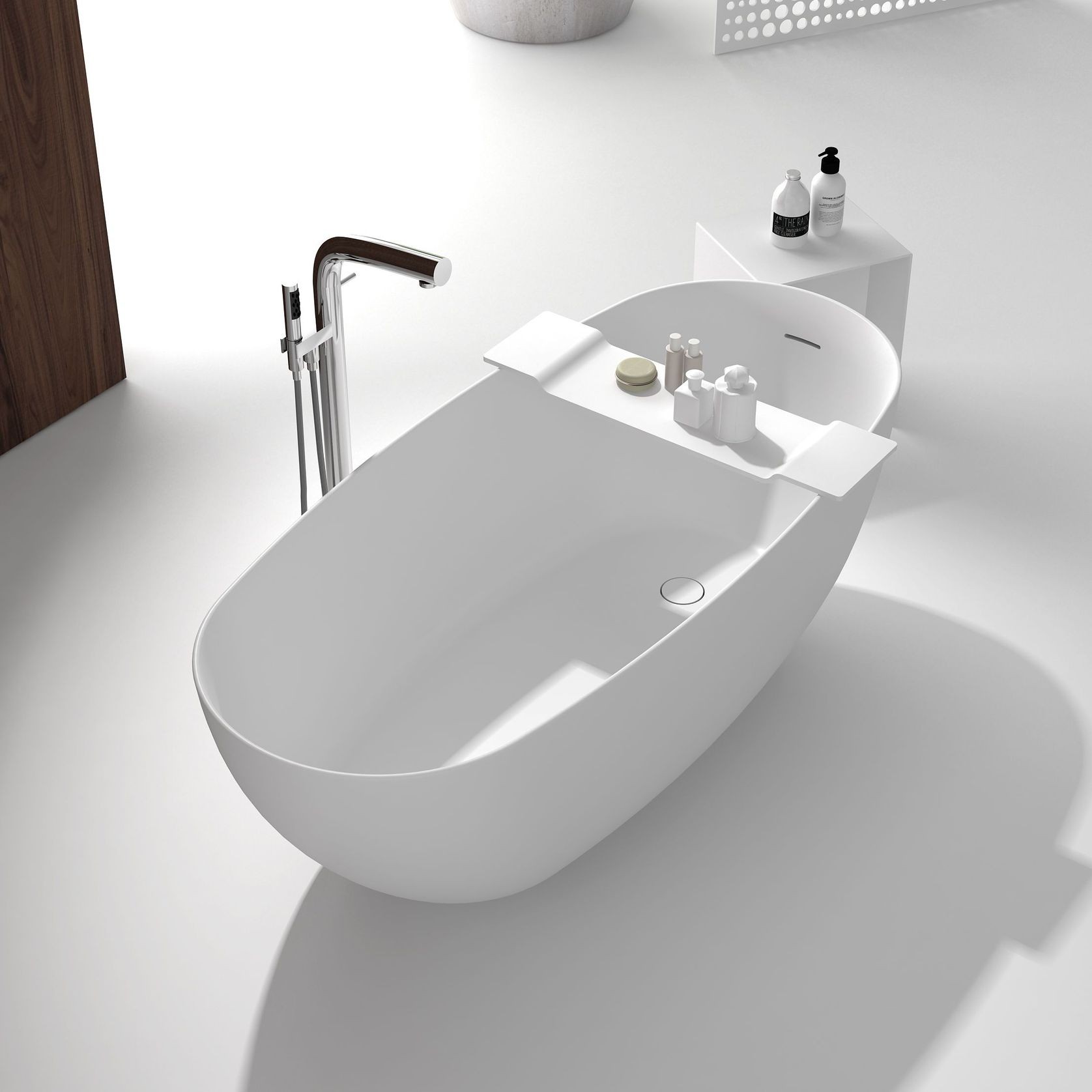 G65134 1600mm Oval Freestanding Stone Bath gallery detail image