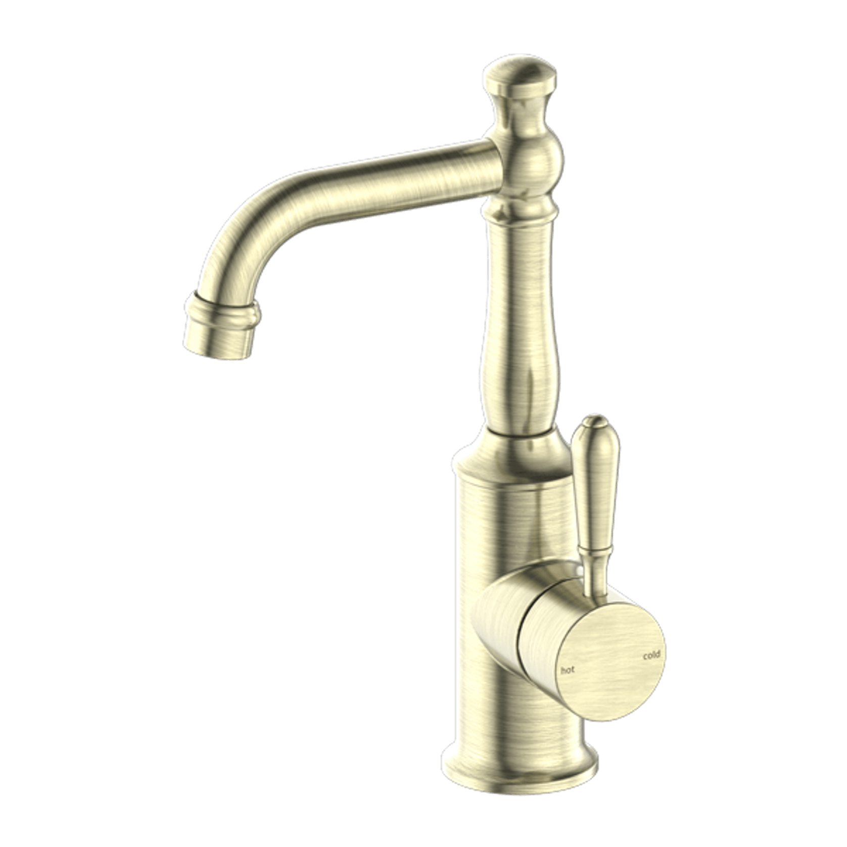 York Basin Mixer With Metal Lever Aged Brass gallery detail image