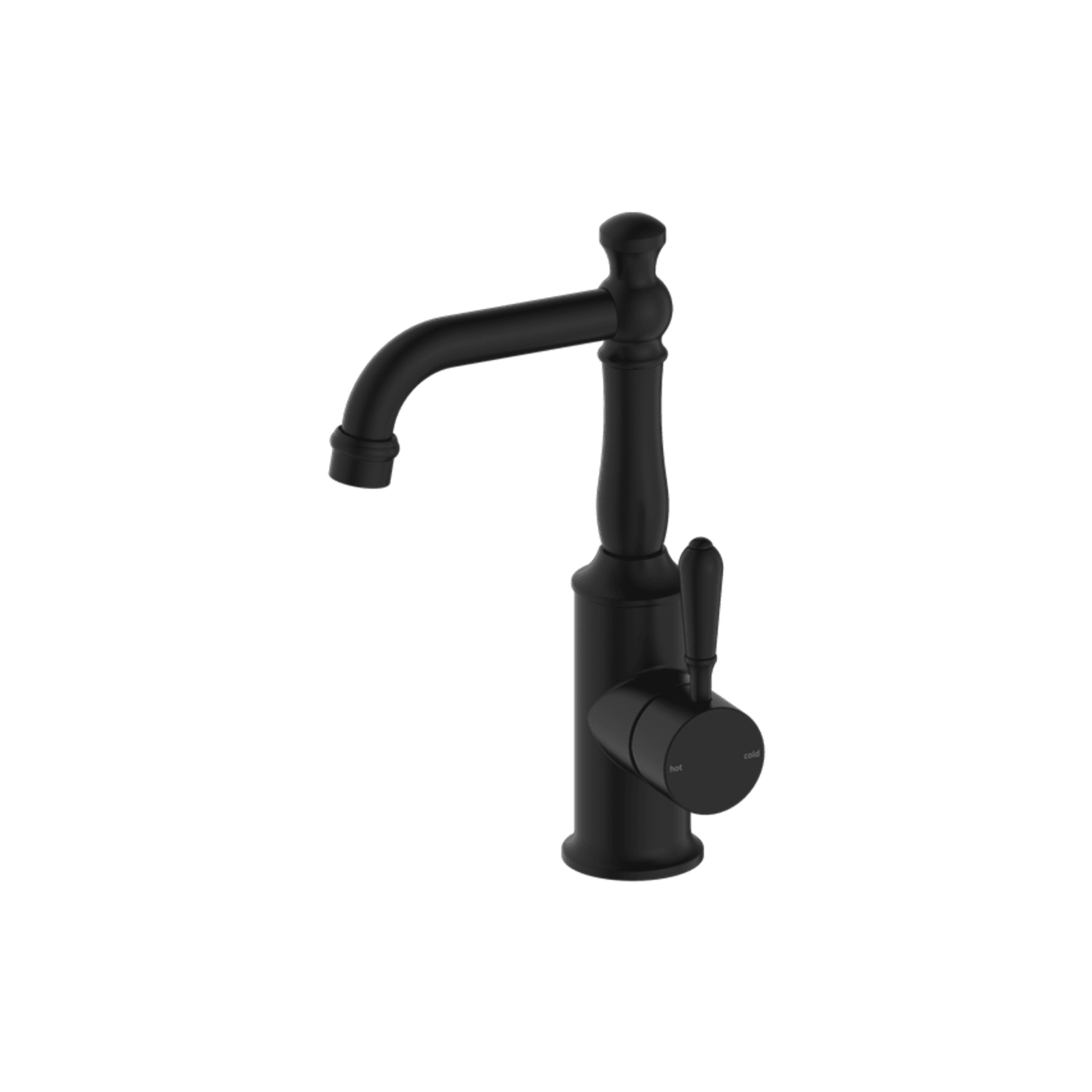 York Basin Mixer With Metal Lever Matte Black gallery detail image