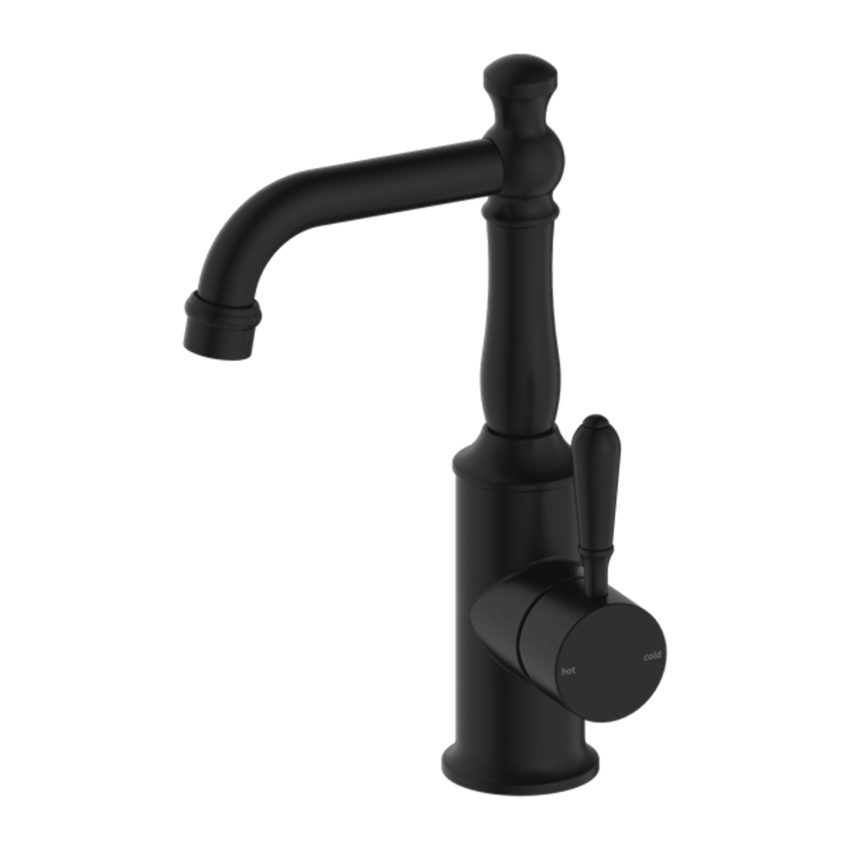York Basin Mixer With Metal Lever Matte Black gallery detail image