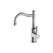 York Basin Mixer Hook Spout With Metal Lever Chrome gallery detail image