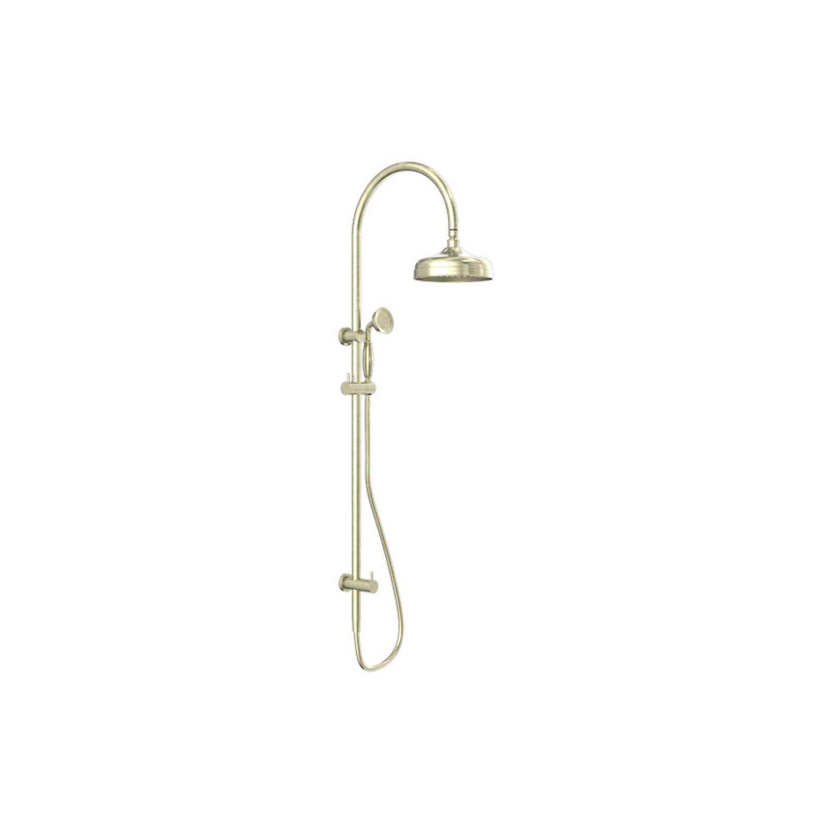 York Twin Shower With Metal Hand Shower Aged Brass gallery detail image
