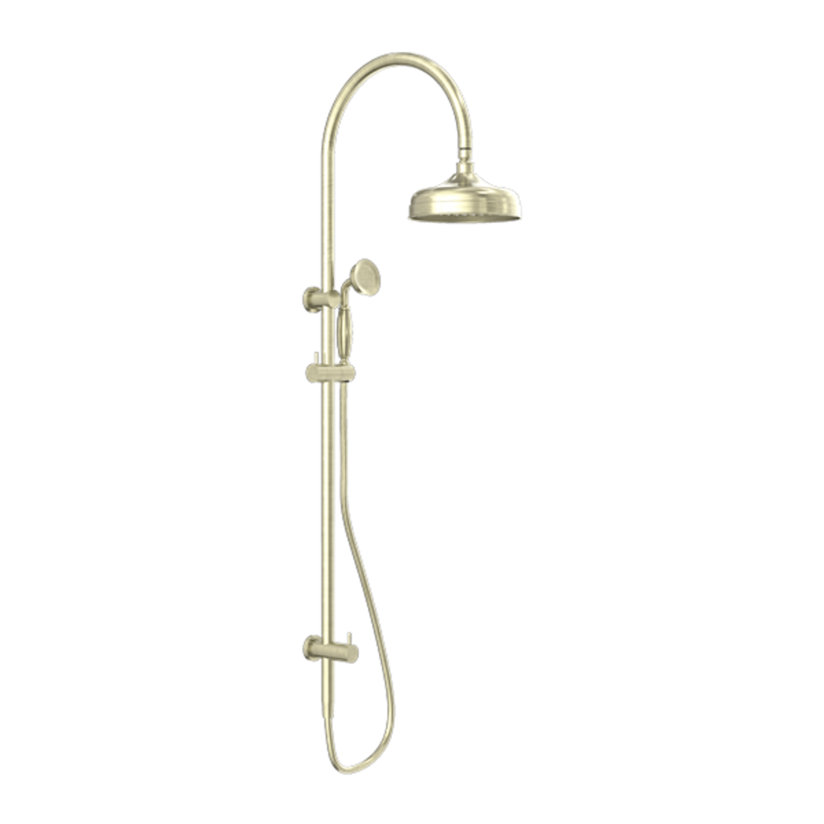 York Twin Shower With Metal Hand Shower Aged Brass gallery detail image