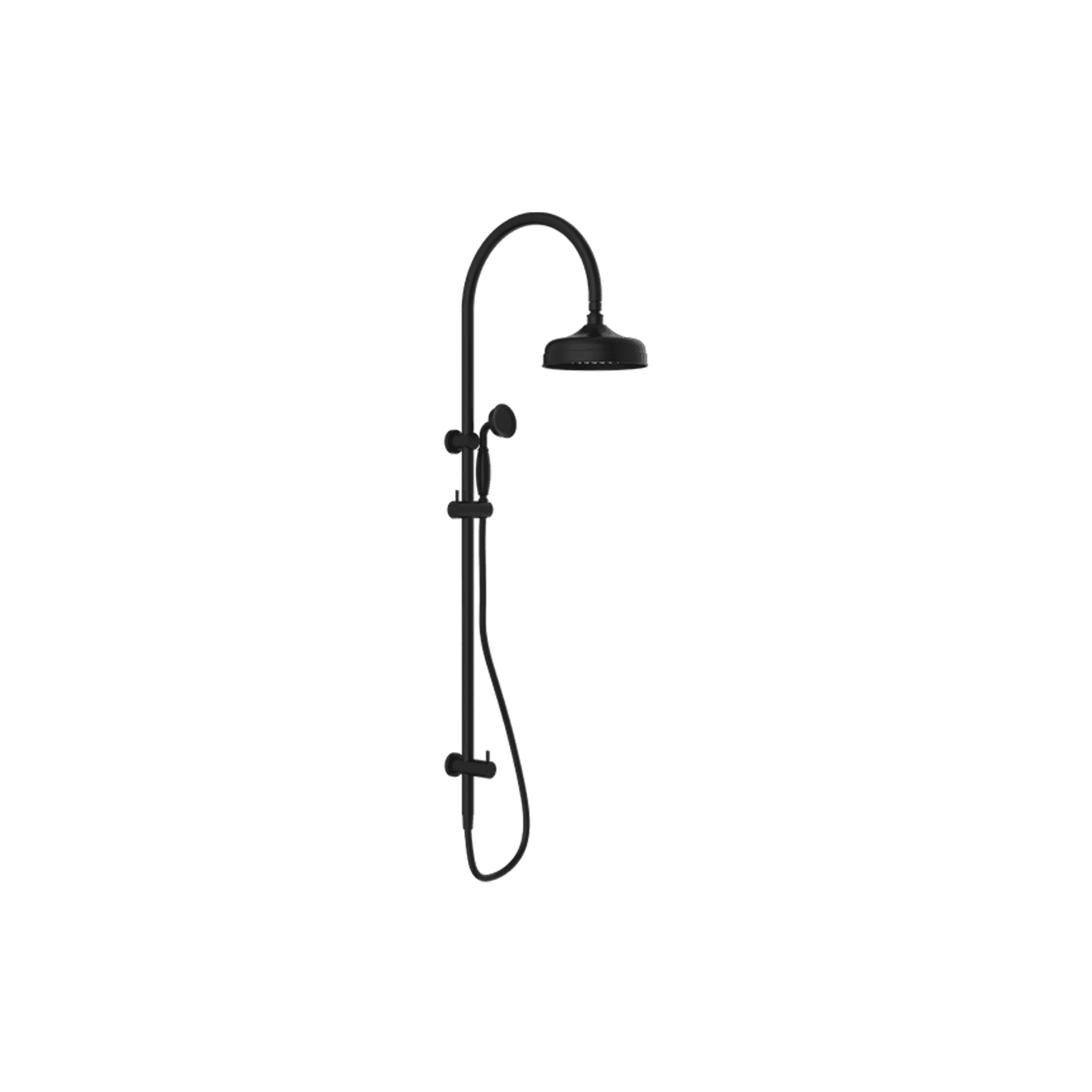 York Twin Shower With Metal Hand Shower Matte Black gallery detail image