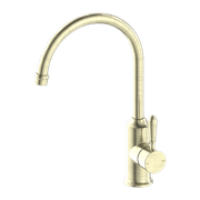 York Kitchen Mixer Gooseneck Spout With Metal Lever Aged Brass gallery detail image