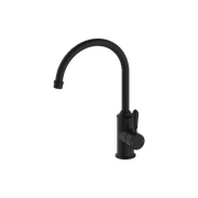 York Kitchen Mixer Gooseneck Spout With Metal Lever Matte Black gallery detail image