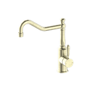 York Kitchen Mixer Hook Spout With Metal Lever Aged Brass gallery detail image