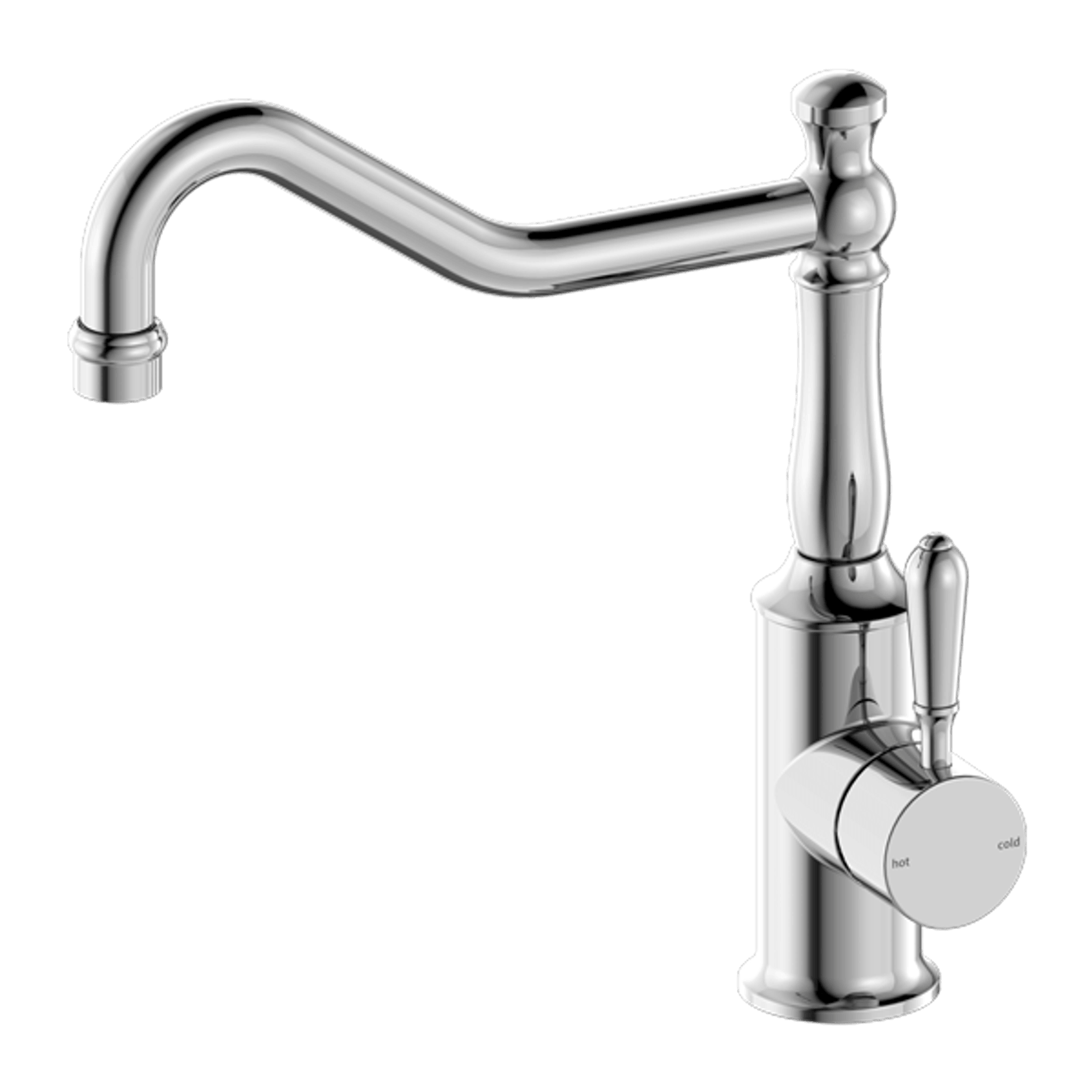 York Kitchen Mixer Hook Spout With Metal Lever Chrome gallery detail image