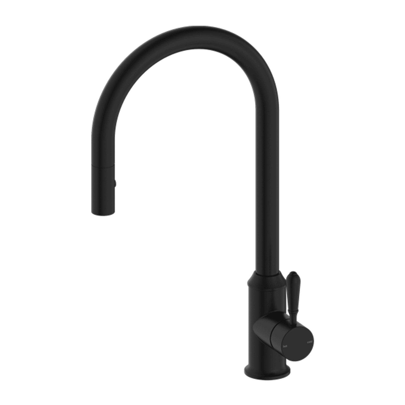 York Pull Out Sink Mixer With Vegie Spray Function With Metal Lever Matte Black gallery detail image