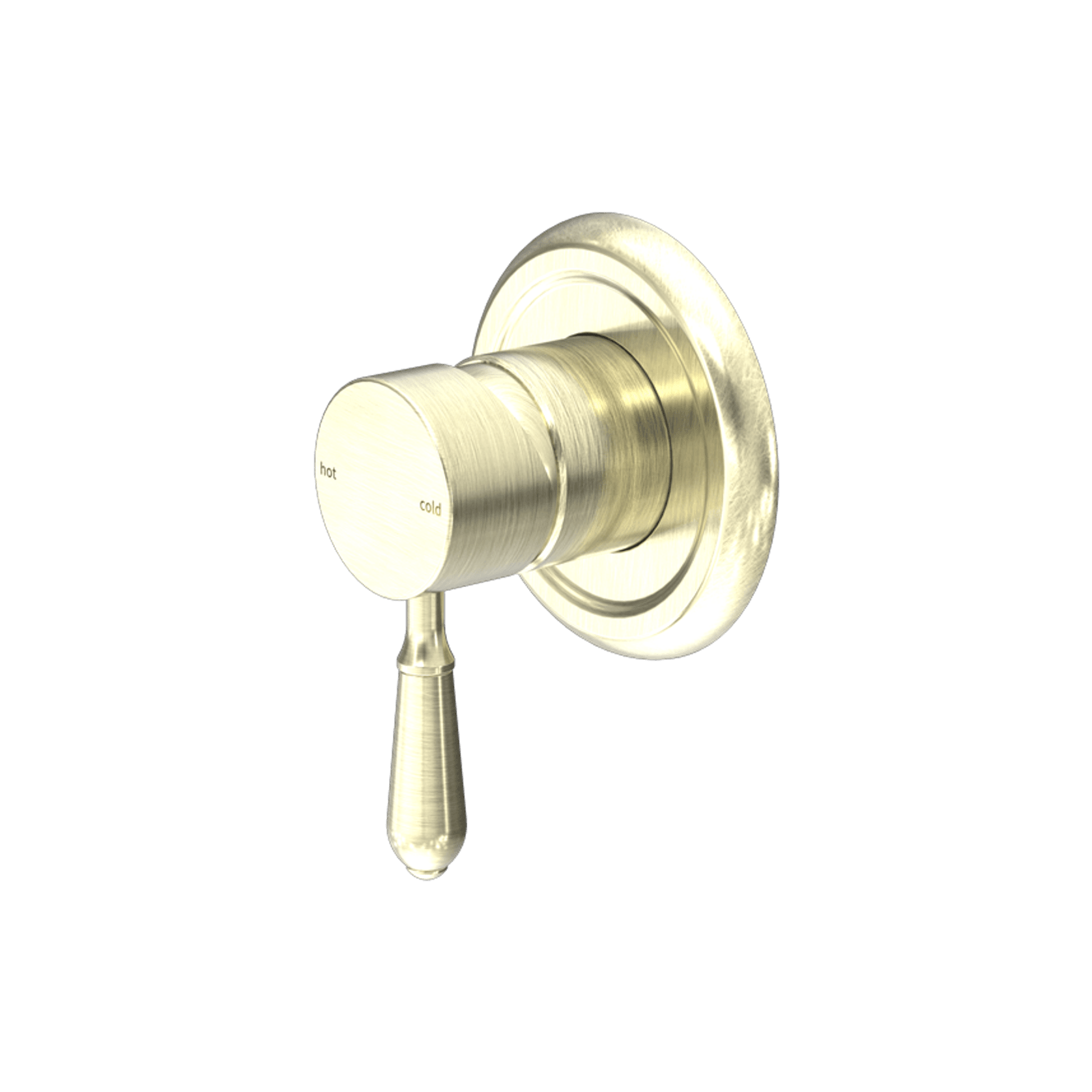 York Shower Mixer With Metal Lever Aged Brass gallery detail image