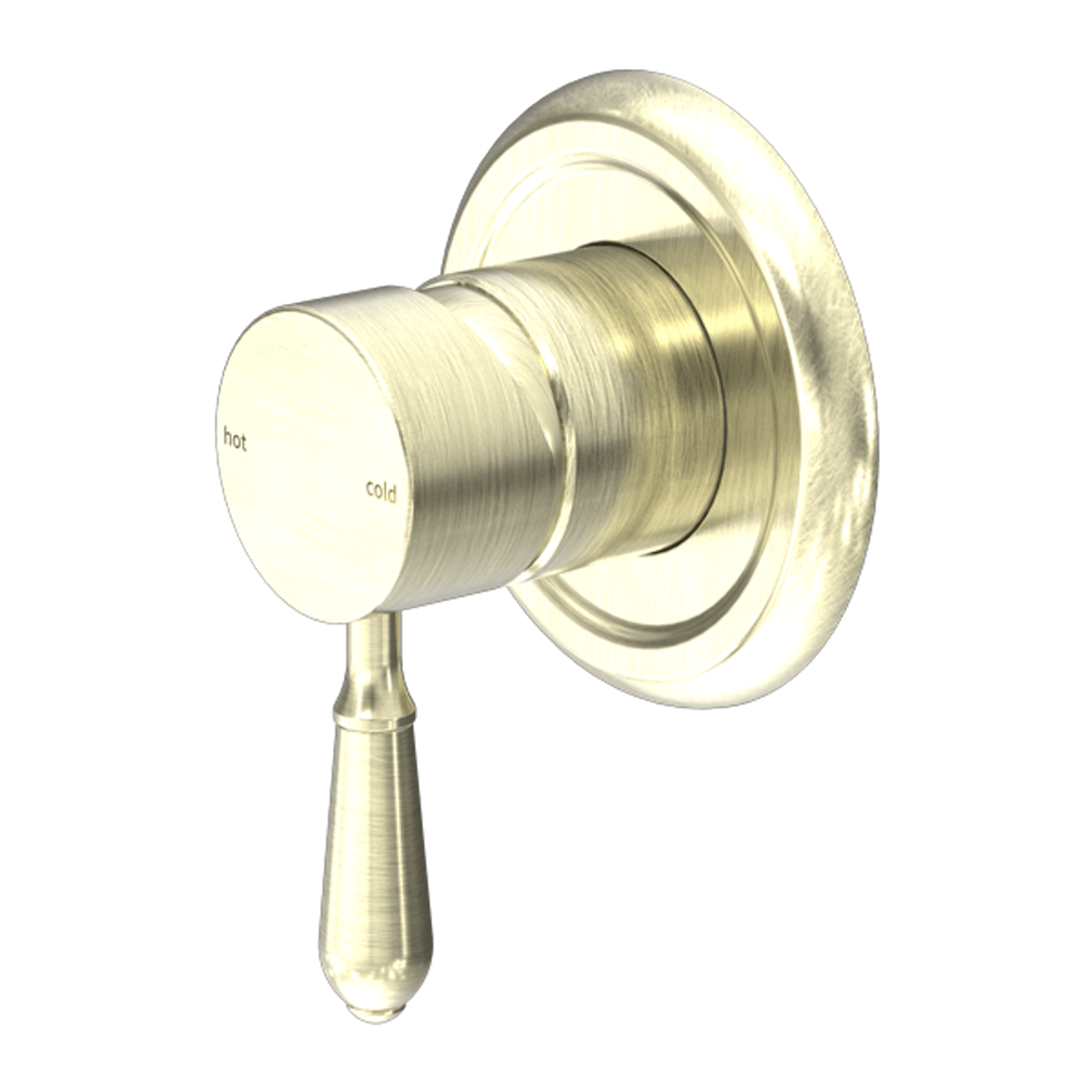 York Shower Mixer With Metal Lever Aged Brass gallery detail image