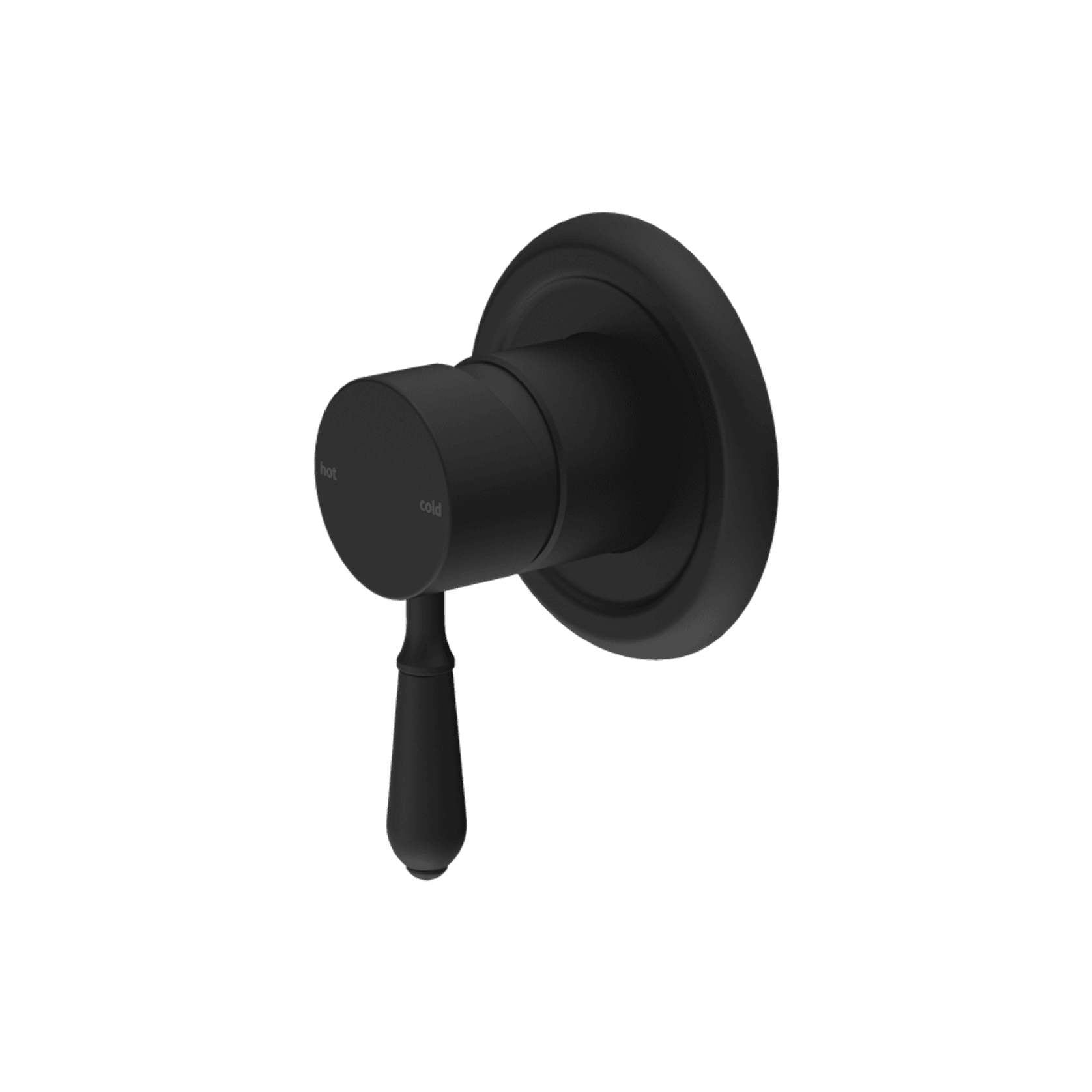 York Shower Mixer With Metal Lever Matte Black gallery detail image