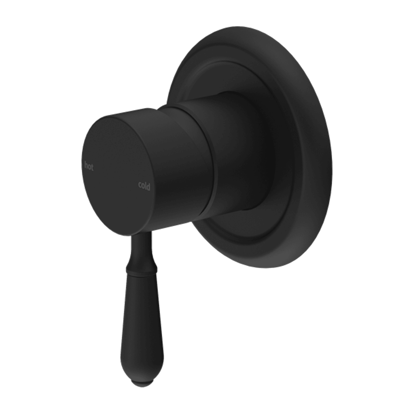 York Shower Mixer With Metal Lever Matte Black gallery detail image