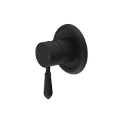 York Shower Mixer With Metal Lever Matte Black gallery detail image