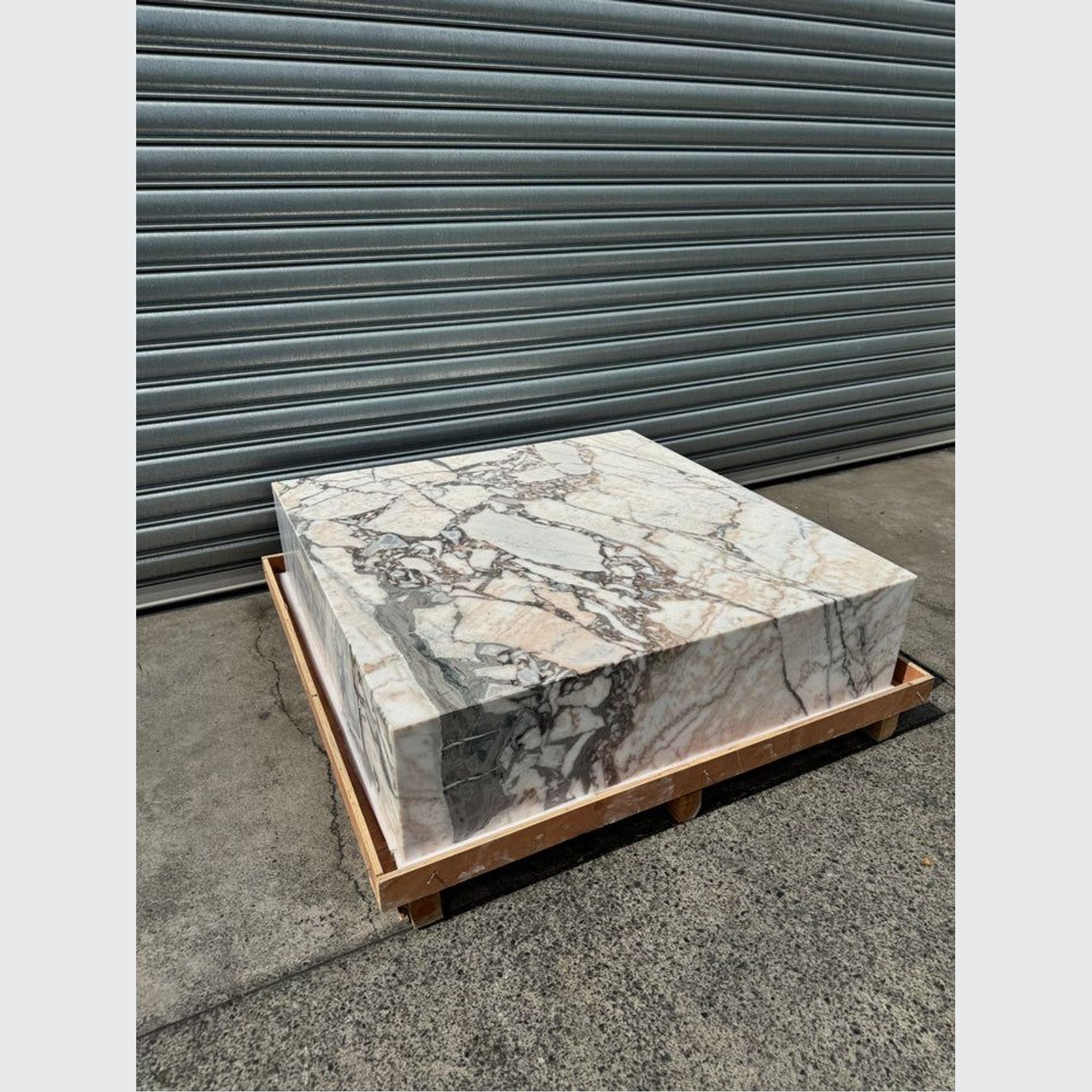 Square Coffee Table - Milky Blue Marble | Natural Stone Co. gallery detail image