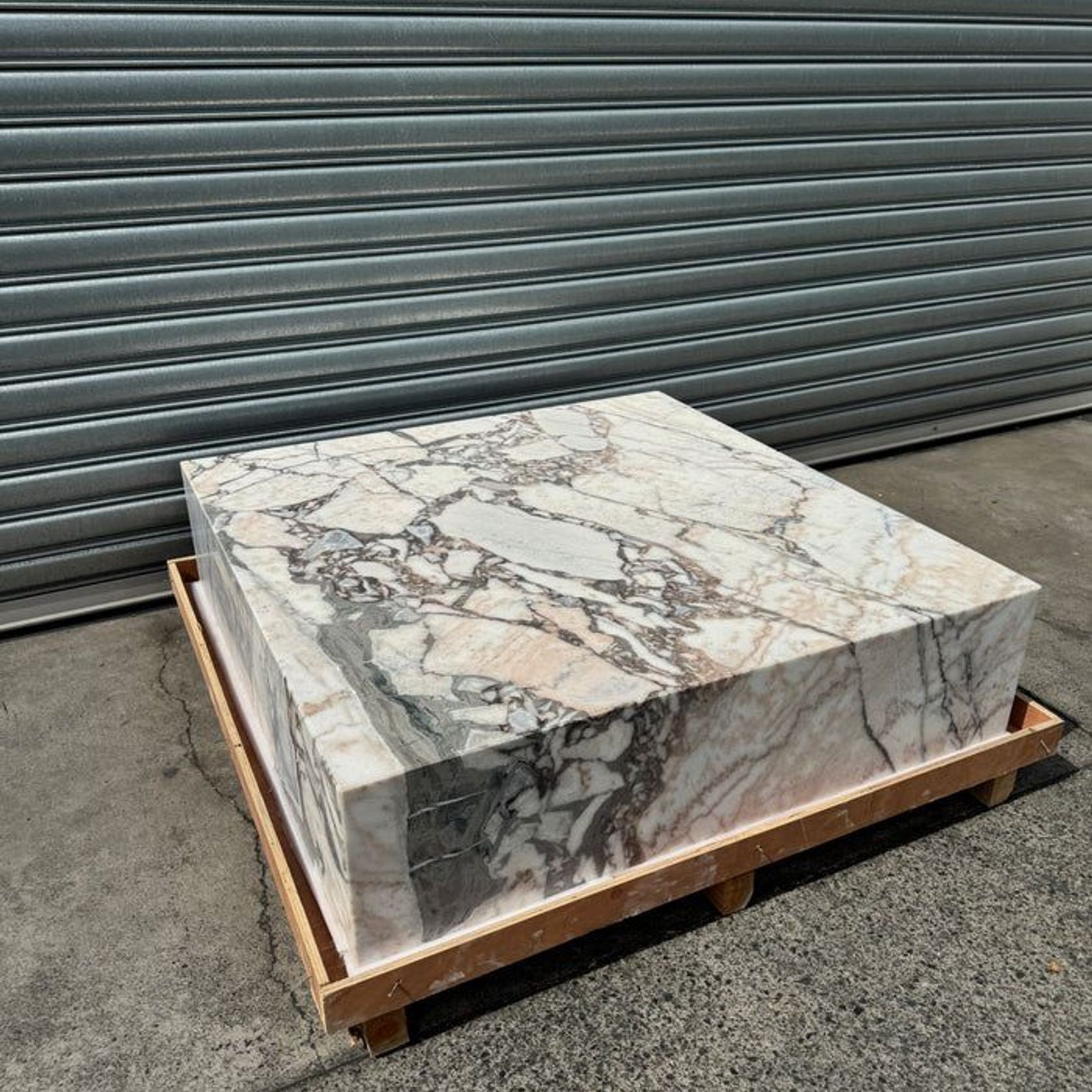 Square Coffee Table - Milky Blue Marble | Natural Stone Co. gallery detail image