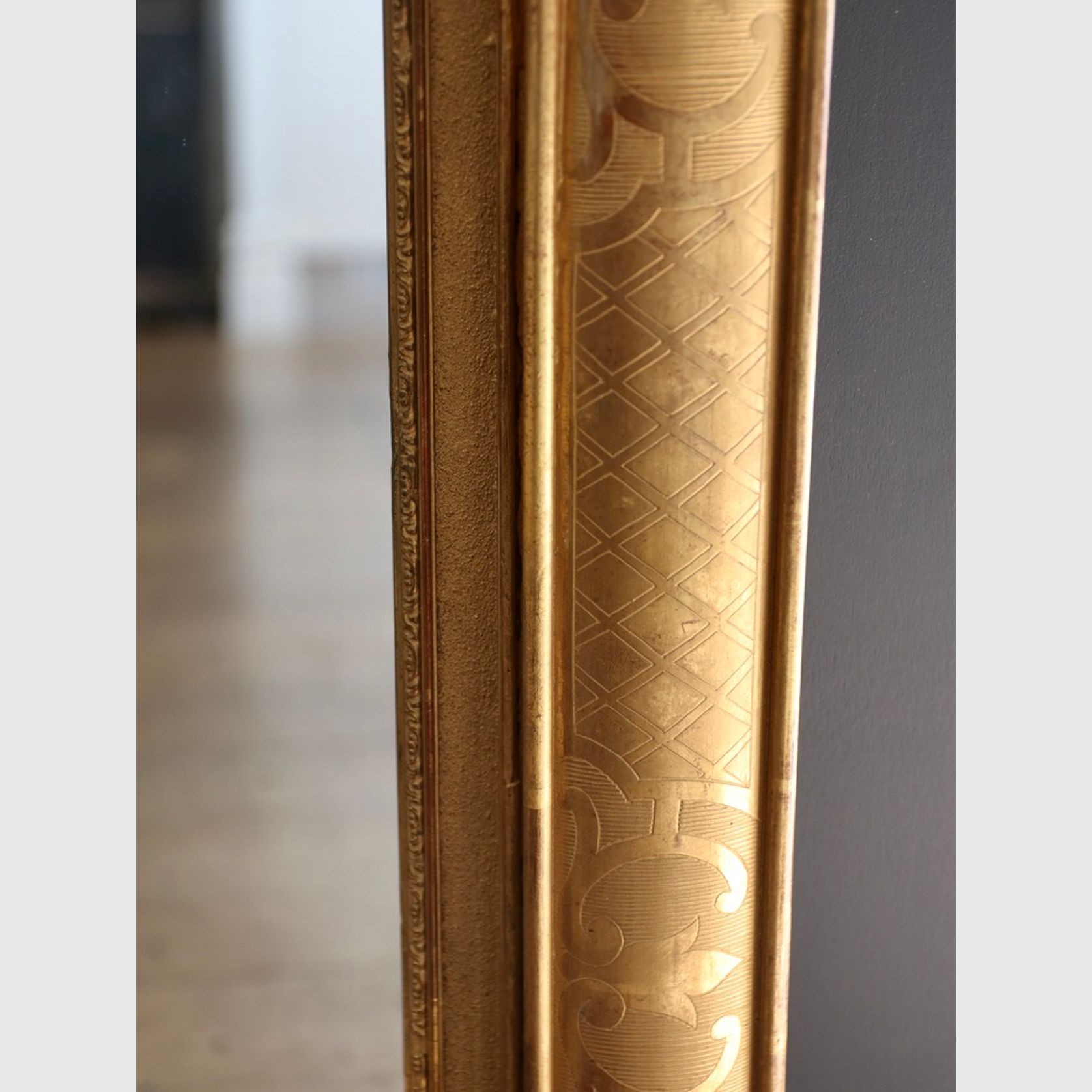 Mid-Century Gilded Mirror Frame gallery detail image