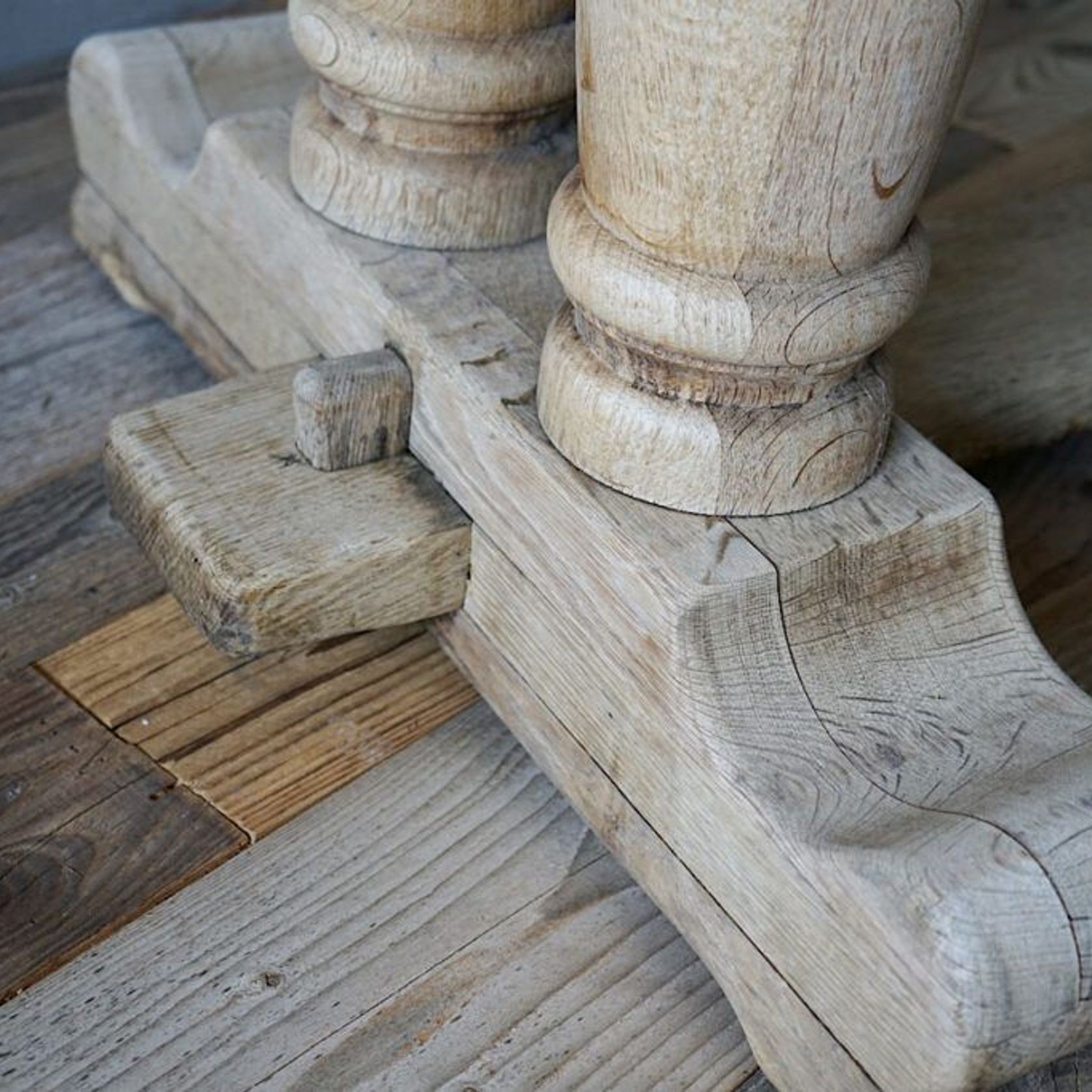 Bleached Oak Refectory Table gallery detail image
