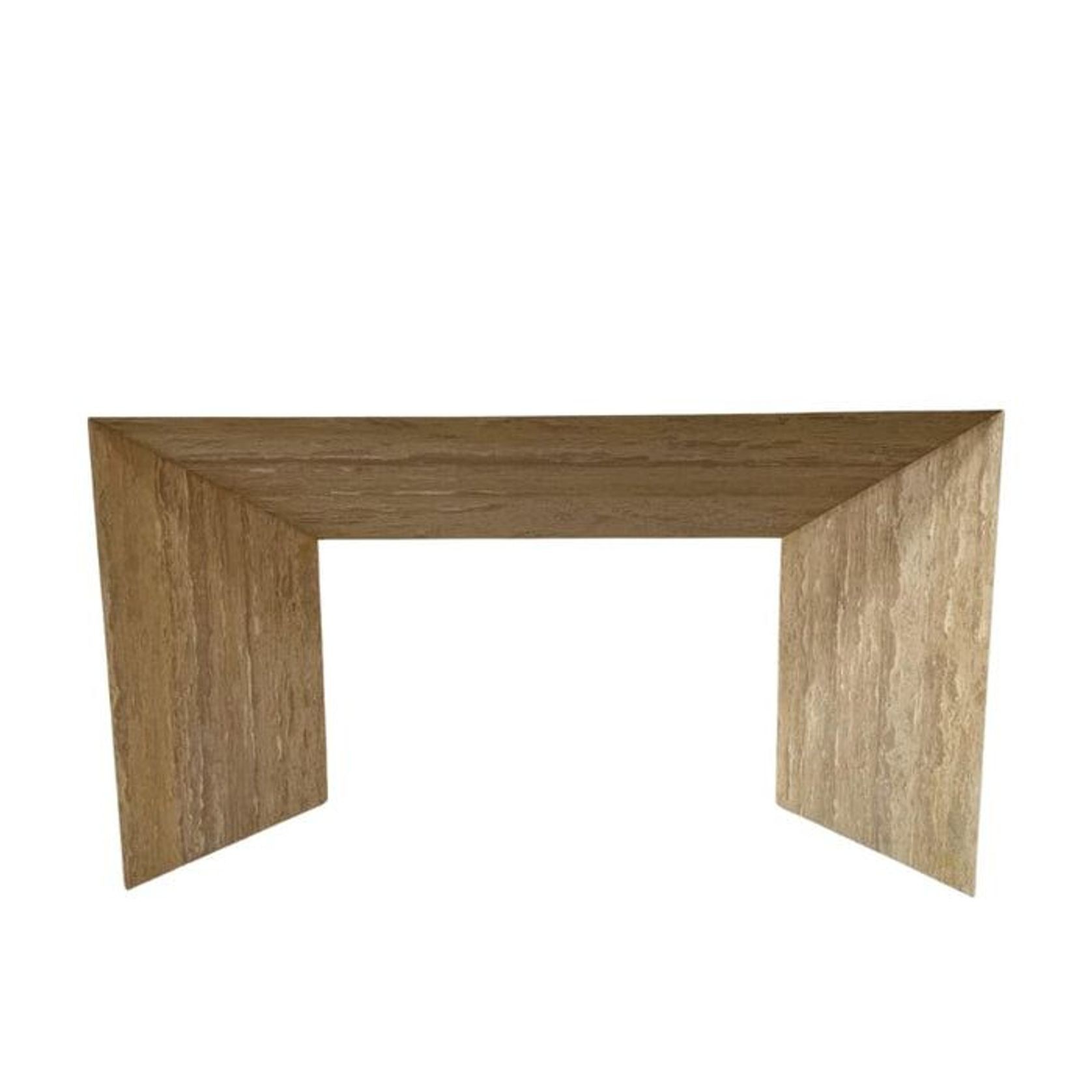 Wolf Hallway Console - Veincut Travertine | Natural Stone Co. gallery detail image