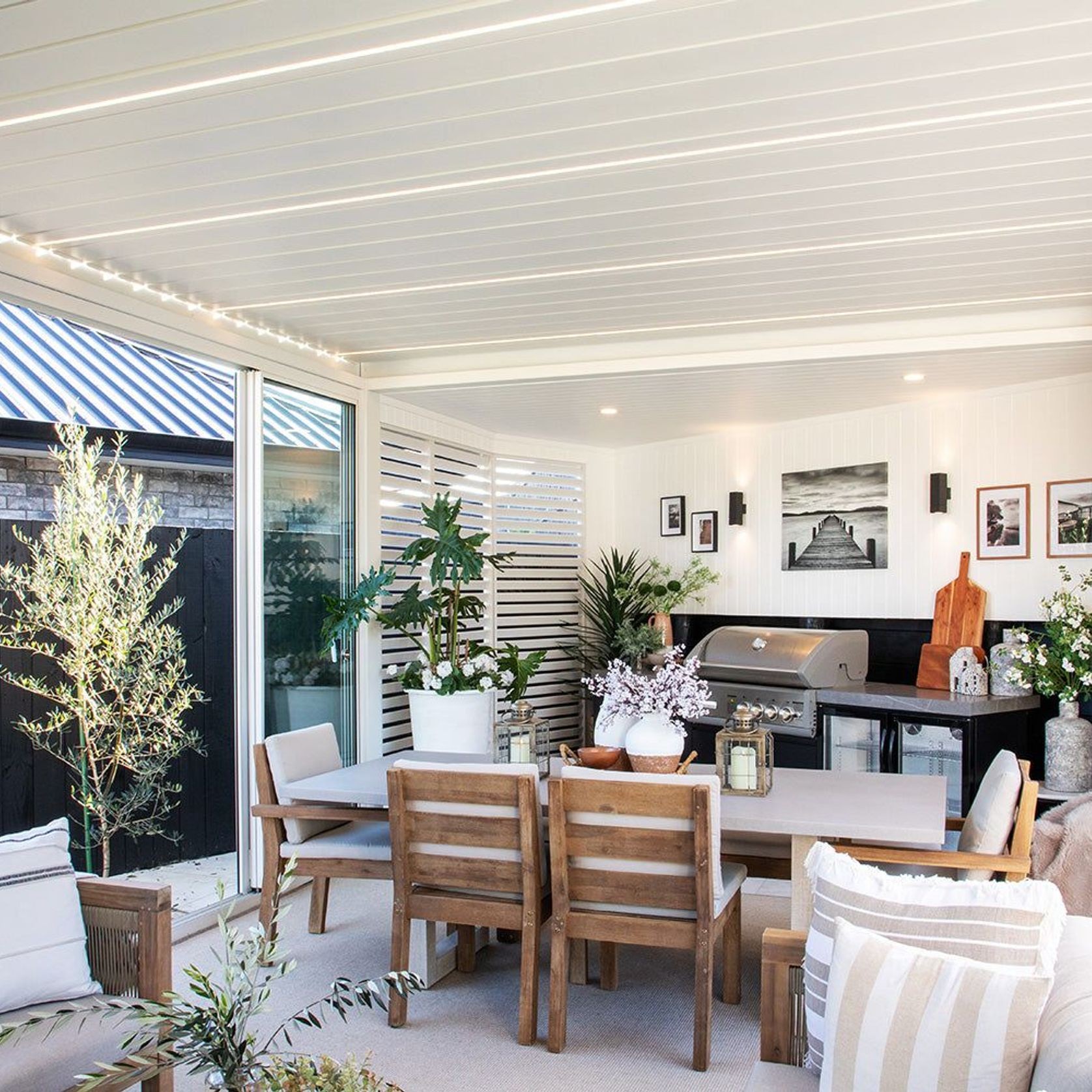 Tasman Motorised Wall Mounted Louvre Roof Aluminium Pergola gallery detail image