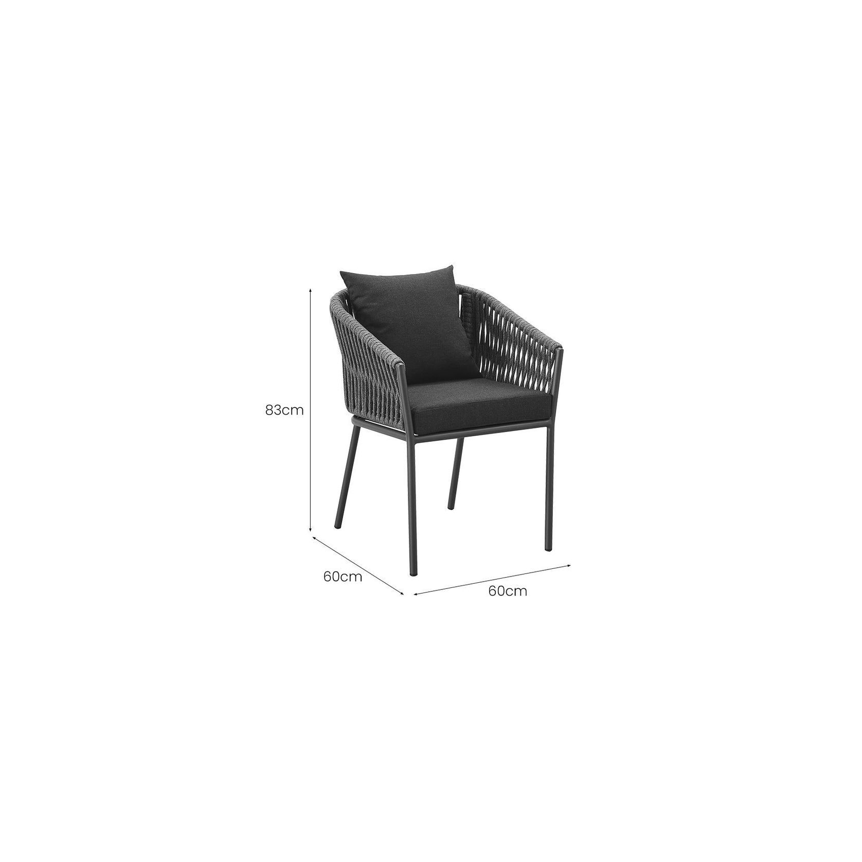 Kereru Aluminium and Rope Outdoor Dining Chair gallery detail image