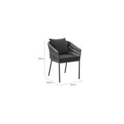 Kereru Aluminium and Rope Outdoor Dining Chair gallery detail image