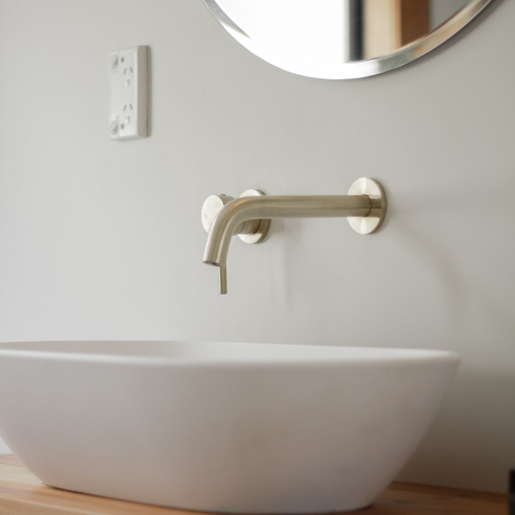 Oval Stone Basin Matte White Justina STB12 gallery detail image