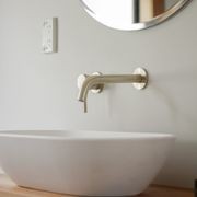 Oval Stone Basin Matte White Justina STB12 gallery detail image