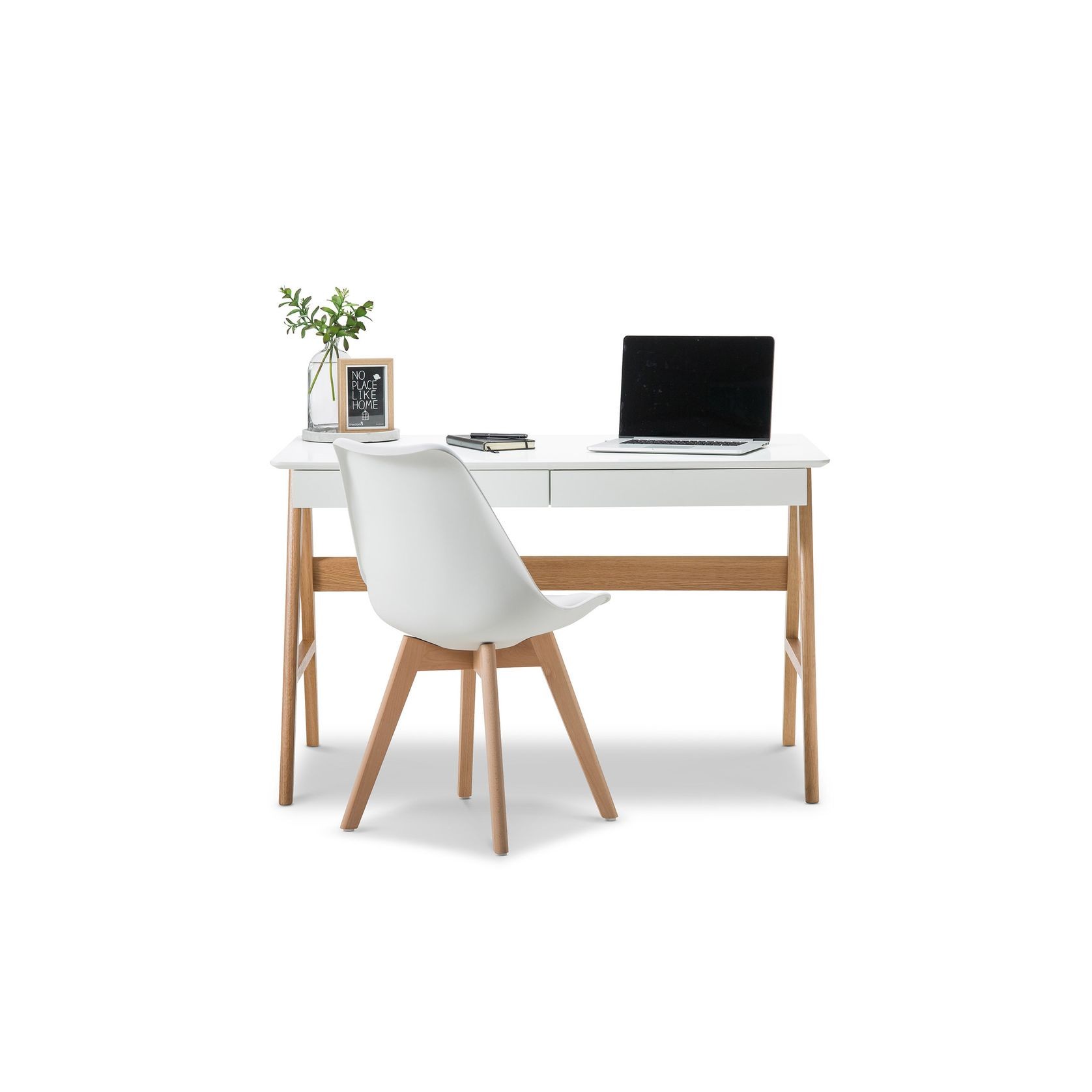 Aleksander 2 Drawer Writing Desk | White Oak gallery detail image