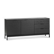 Macy Oak Sideboard Buffet | Black gallery detail image
