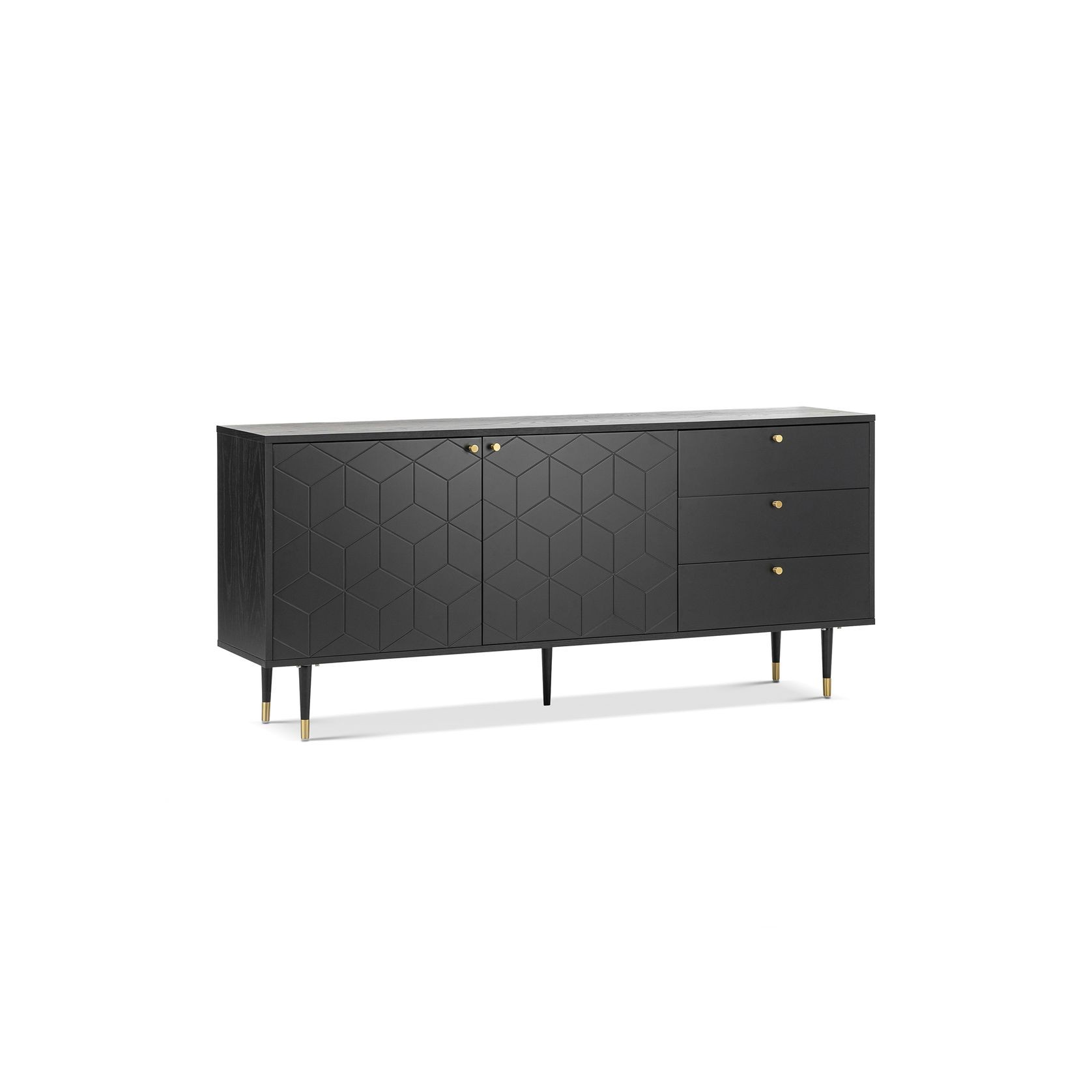 Hexii Oak Sideboard Buffet | Black gallery detail image