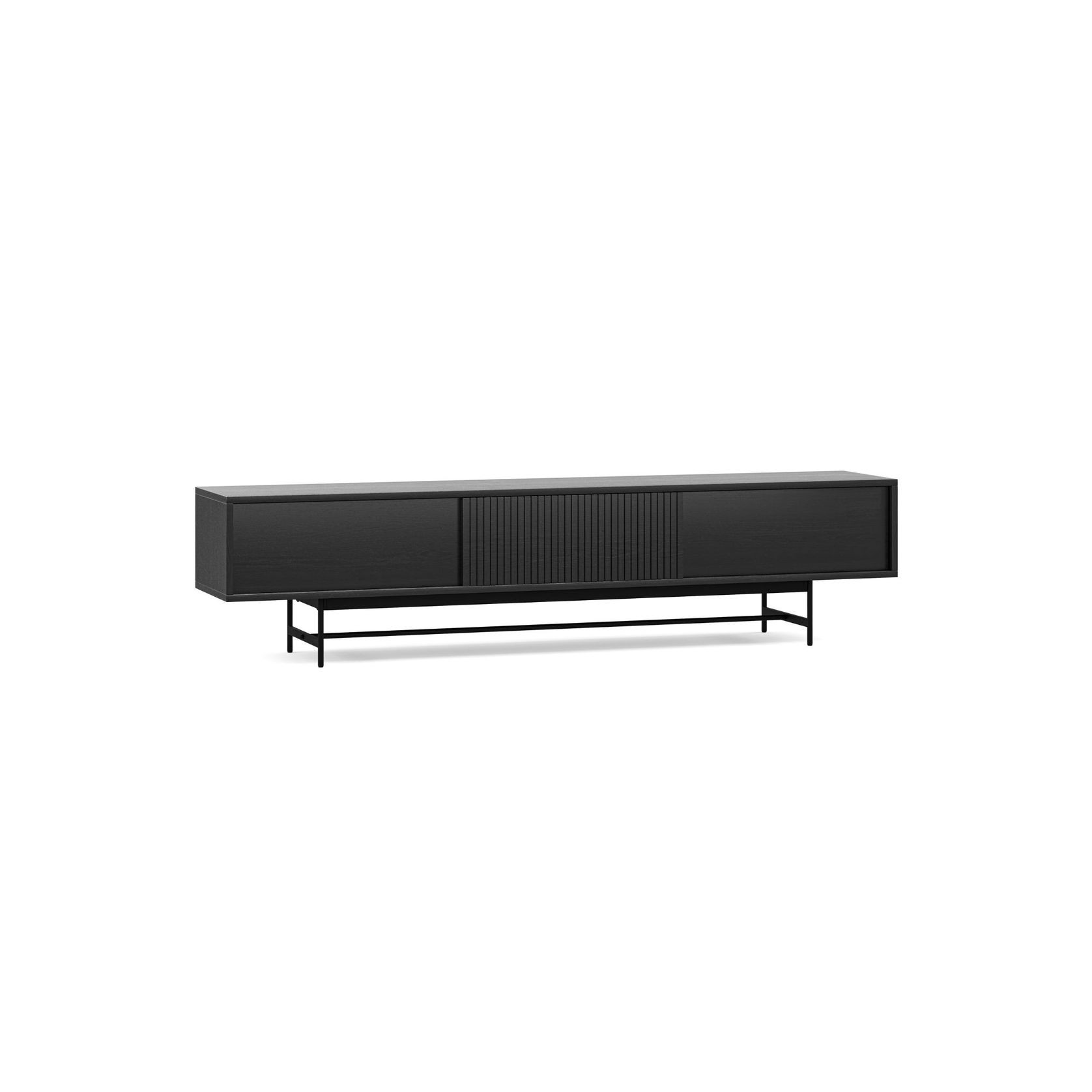 Arae 3 Door TV Entertainment Unit | 210cm | Black gallery detail image