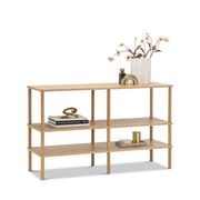 Rakie Wide Display Shelving Unit | Natural Oak gallery detail image