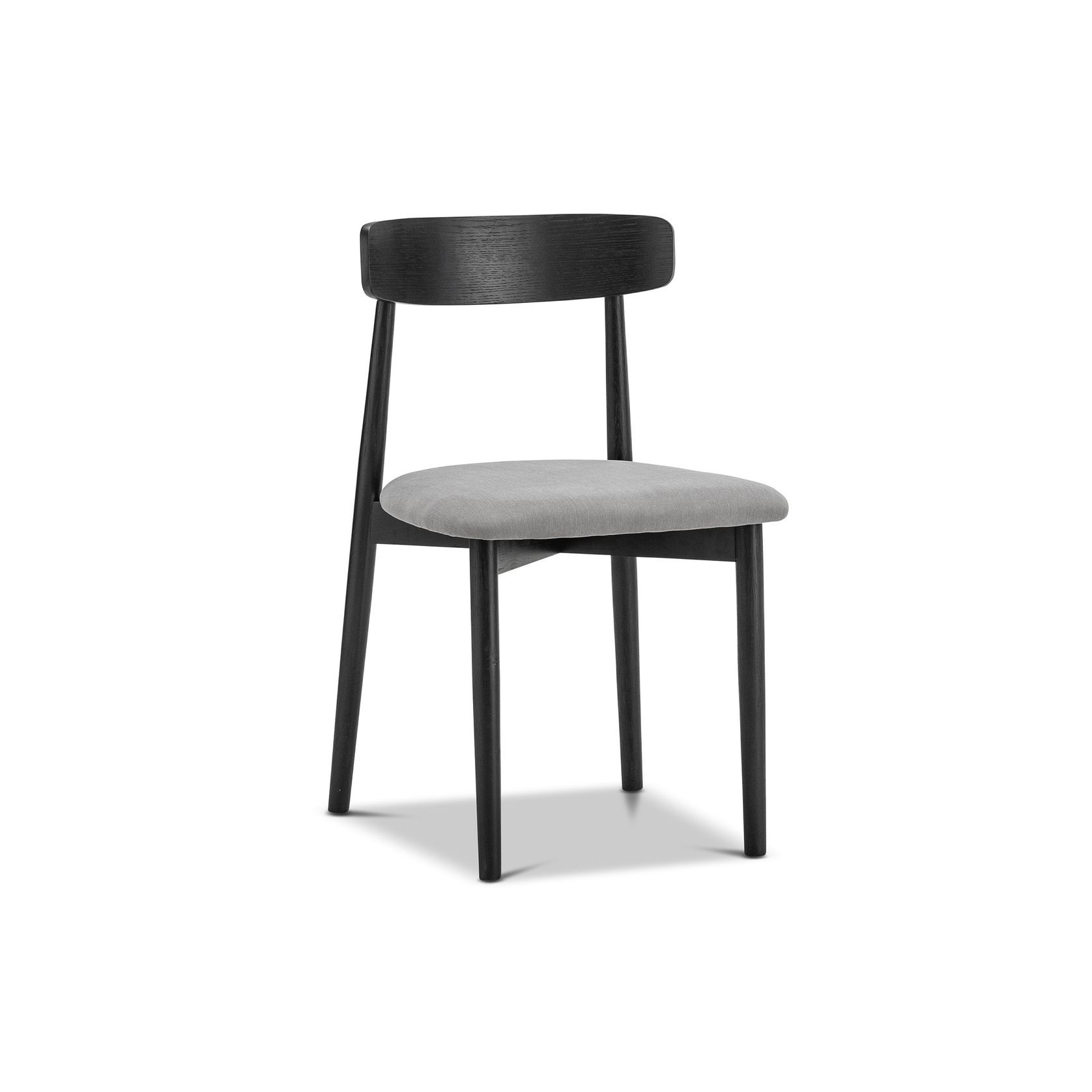 Finn Oak Dining Chairs | Set of 2 | Black & Grey gallery detail image