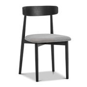 Finn Oak Dining Chairs | Set of 2 | Black & Grey gallery detail image