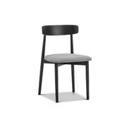 Finn Oak Dining Chairs | Set of 2 | Black & Grey gallery detail image