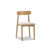 Finn Oak Dining Chairs | Set of 2 | Natural & Beige gallery detail image
