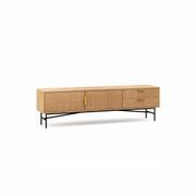 Kina Ripple Slatted TV Entertainment Unit | 180cm | Natural Oak gallery detail image