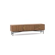 Kina Ripple Slatted TV Entertainment Unit | 180cm | Light Walnut gallery detail image