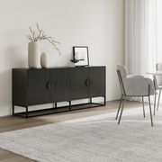 Braxton Ripple Slatted Sideboard | 180cm | Black Oak gallery detail image
