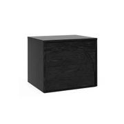 Aurora 2 Drawer Arch Bedside Table | Black Oak gallery detail image