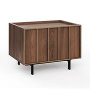 Linea 1 Drawer Bedside Table | Light Walnut gallery detail image