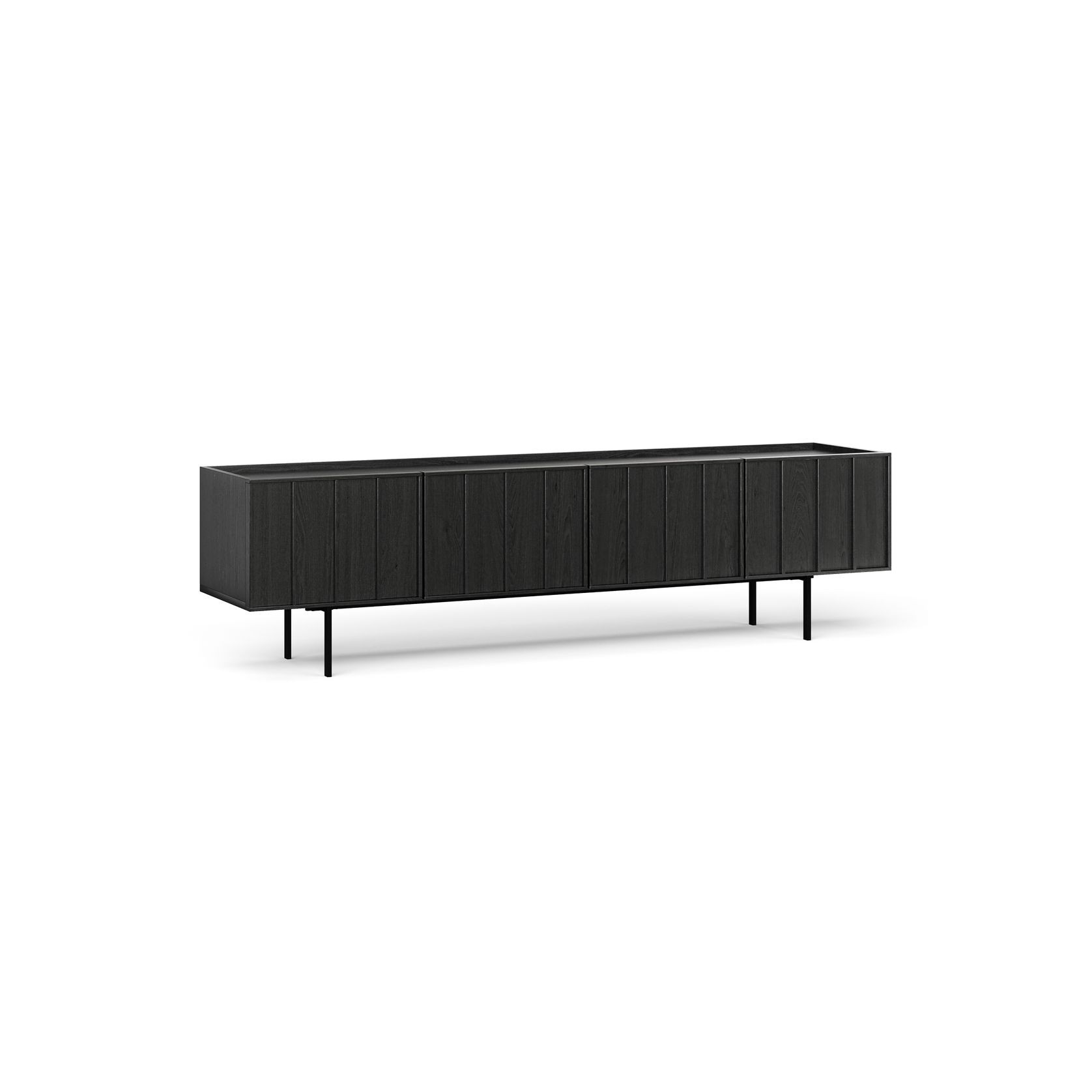 Linea 200cm TV Entertainment Unit | Black Oak gallery detail image
